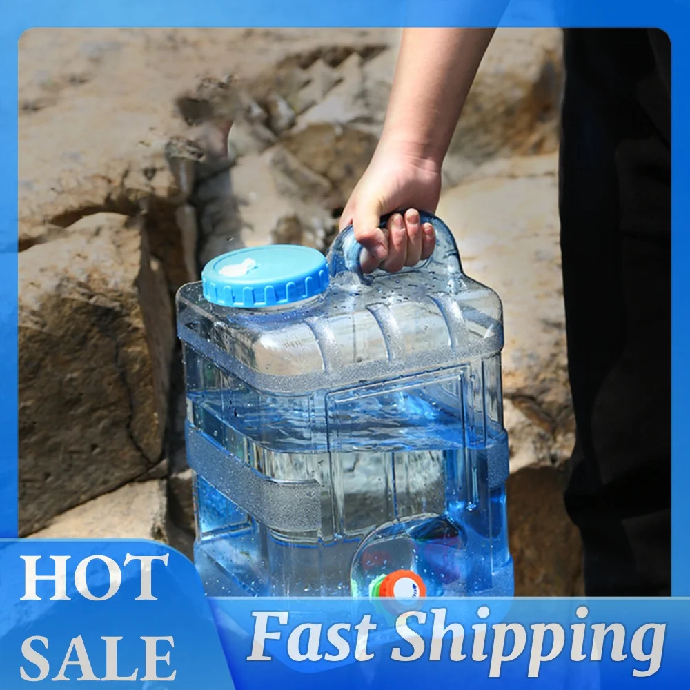 28L Water Storage Container with Faucet Mineral Water Large Capacity Water Storage Bucket for Self-Driving Tour