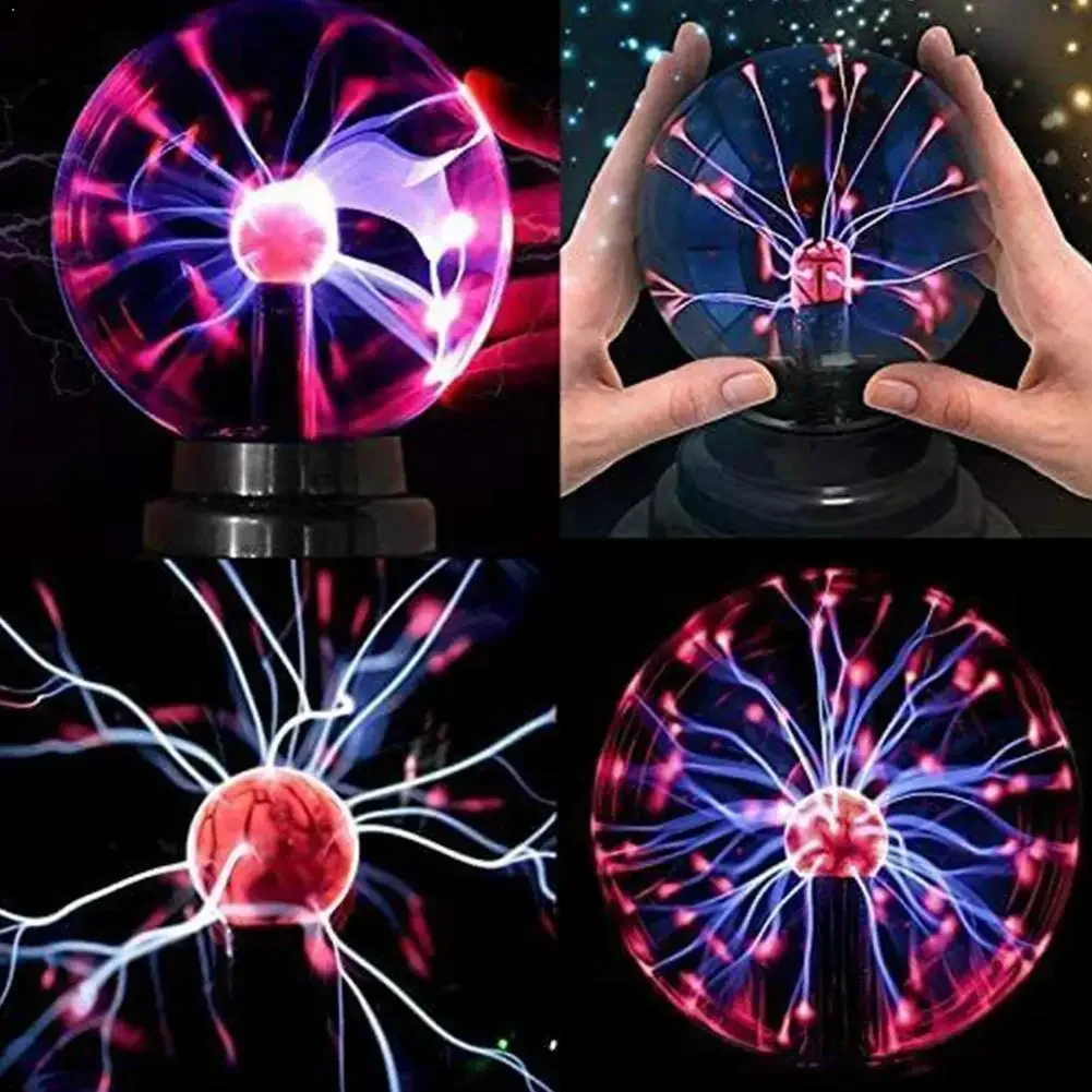 Usb Plasma Ball Lamp Sensitive Light Great For Kids Novelty Fun Have Lighting Gift Sphere W9B7