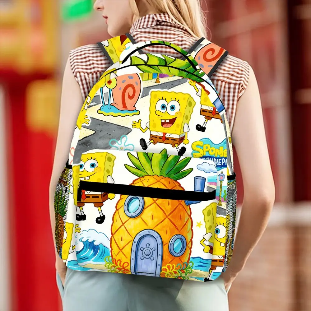 SpongeBob SquarePants Backpack for women, Cartoon Pineapple House Print, Lightweight Travel Backpack with Multiple Pockets - view 6