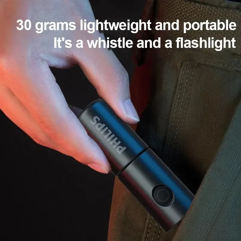 Philips 1126 Flashlight Led Type-C Portable Flashlight EDC With 4 Lighting Modes For Self Defense Camping Torch Light