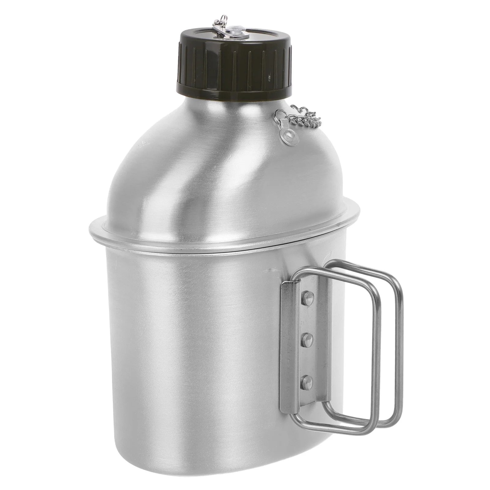 

1Set Aluminum Water Jug Set Portable Lightweight Camping Hiking Kettle Outdoor Sports Water Bottle Cup 0.98L Canteen Kettle