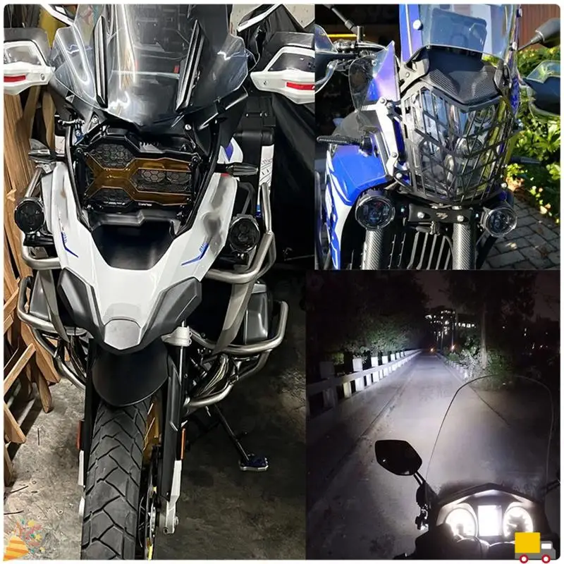Motorcycle LED Light Fog Light Driving Lights External Auxiliary Light Universal For Motorbike Electric Motorcycle