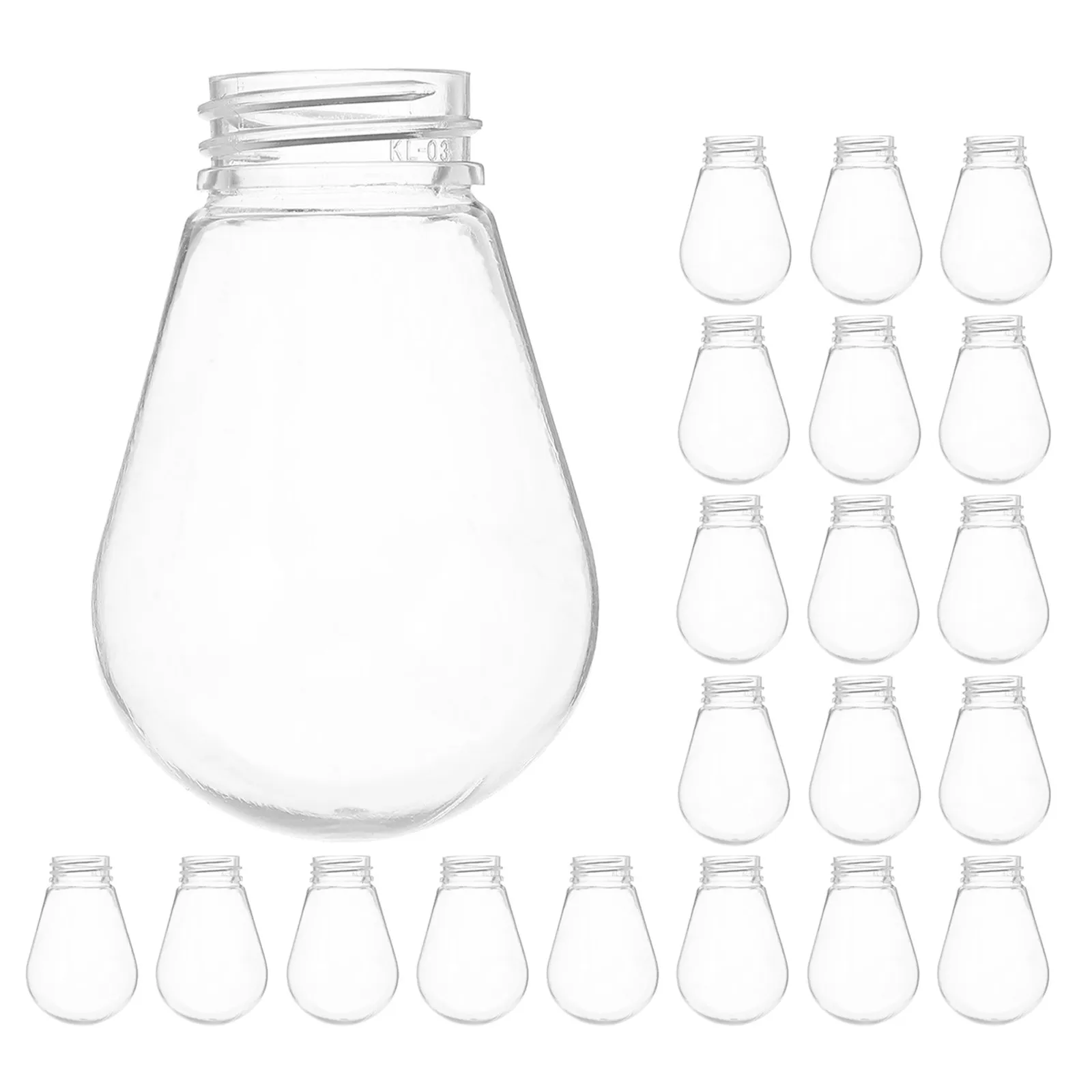 

20 шт. прозрачных пластиковых колпаков для ламп E27, защитные плафоны в форме груши для гирлянд, подвесных и напольных светильников