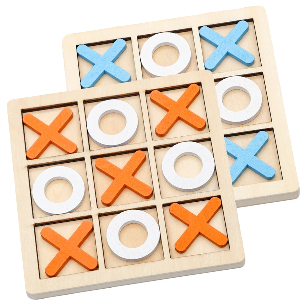 

2 Sets Wooden Toe Game Chess Board Toys Kids Educational Gifts Intellectual Development Montessori Style Lightweight