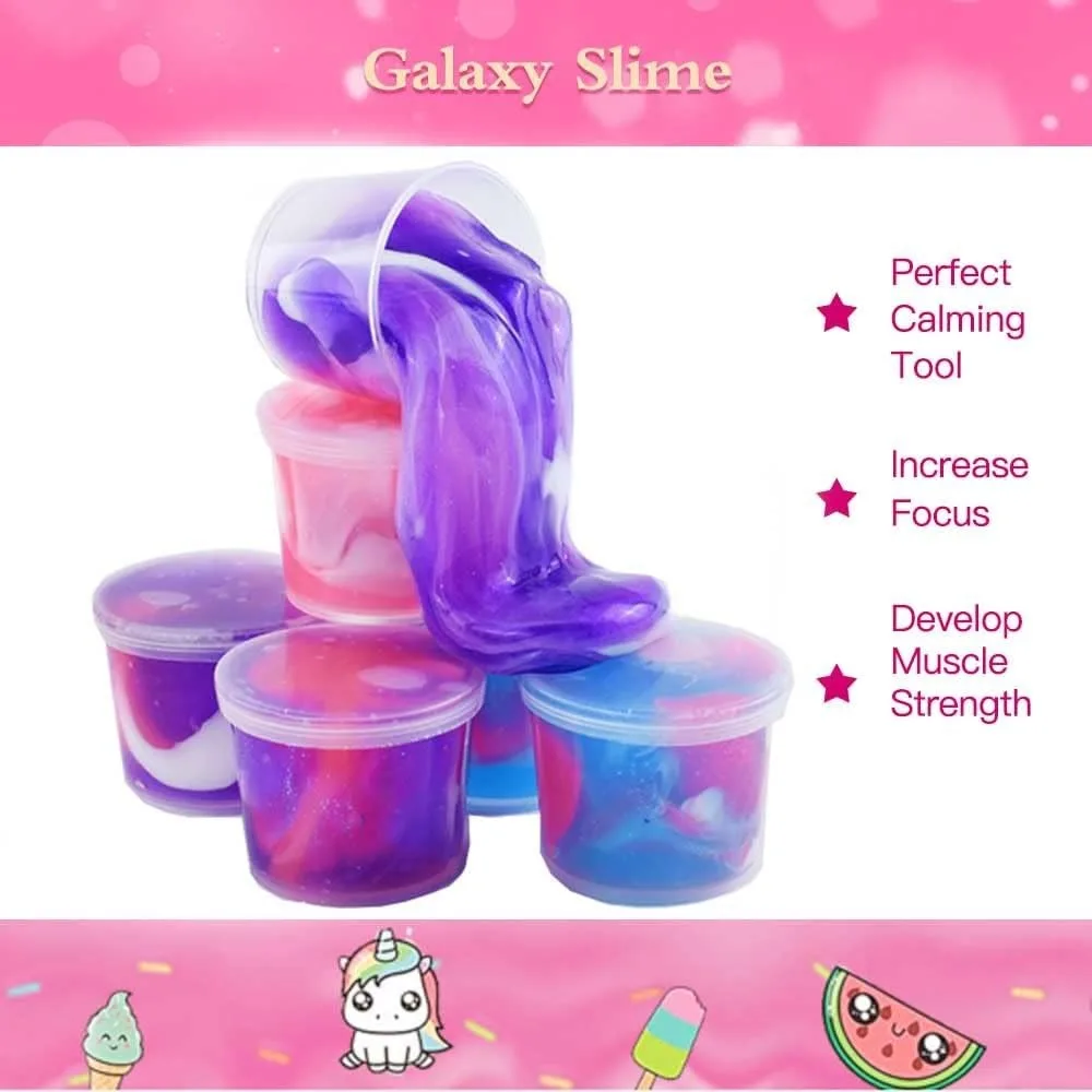 Magical Unicorn Rainbow Slime Squishy Toy Non-Sticky Stretchy Slimes Ideal for Kids Anti-stress Toy Party Favors & Goodie Bags