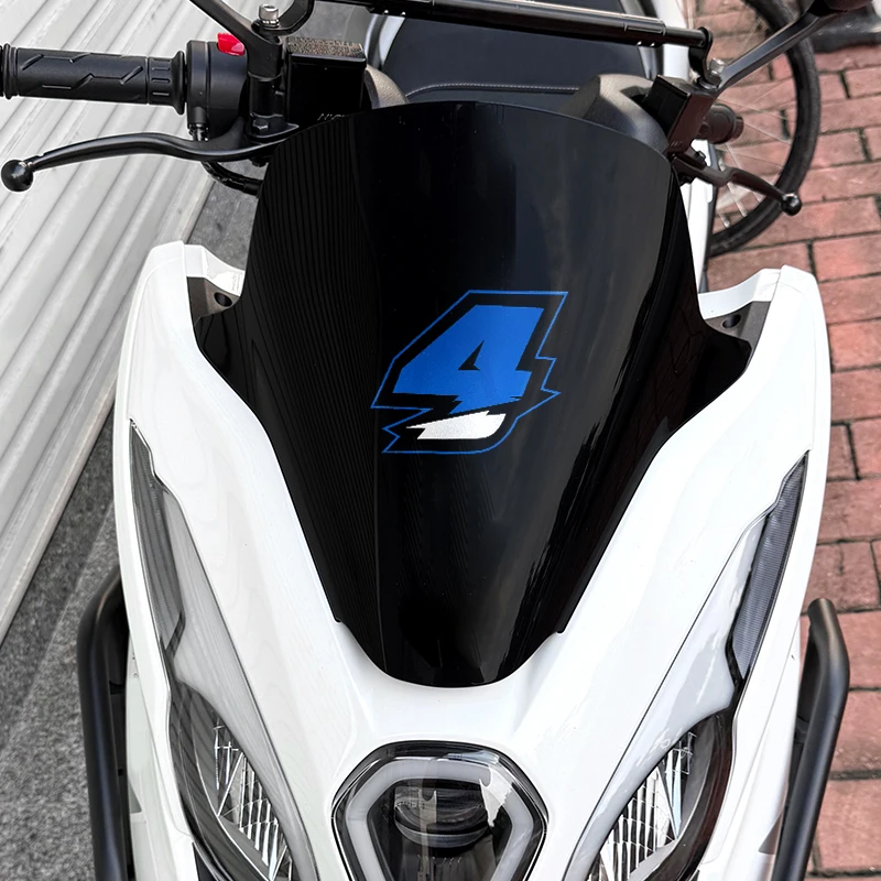 2PCS Blue Racing Number Motorcycle Stickers Waterproof DIY Fuel Tank Front Fairing Helmet Scooter Self-adhesive Vinyl Decals view 6