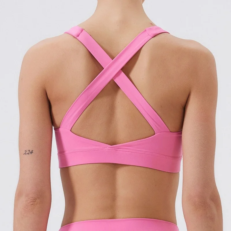 سحابة تحسس ضيق سترة يوجا ملابس داخلية رياضية للصدمات عالية القوة بيلاتيس الجري في الهواء الطلق اللياقة البدنية الإناث متعدد الألوان