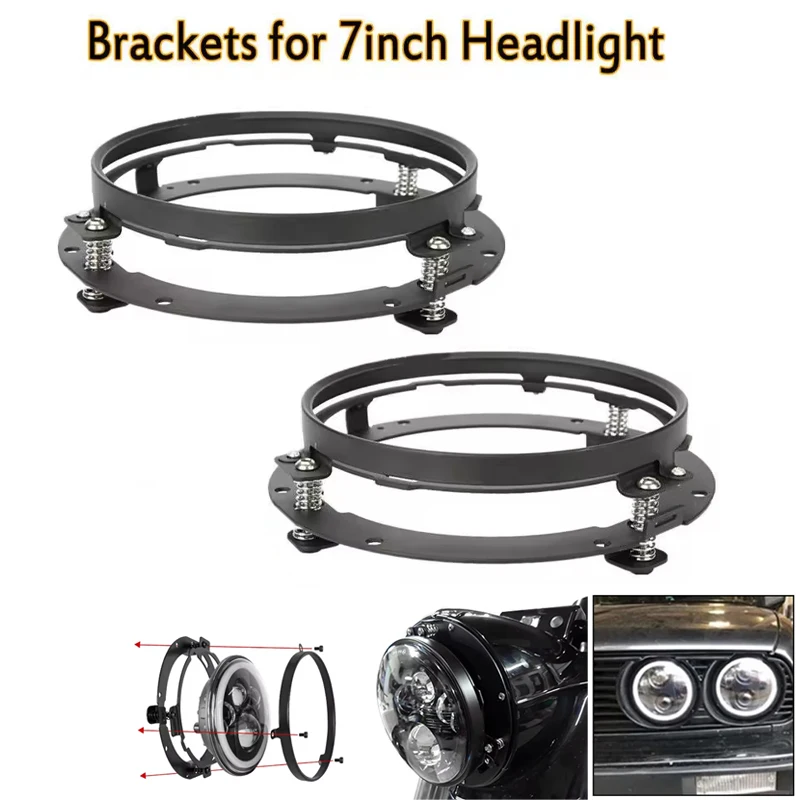 7 Inch LED Headlight Mounting Bracket Holder Ring For Harley For Car Wrangler JK Suzuki Samurai Motorcycle Headlamp 7