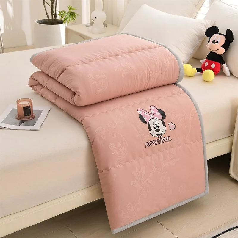 Disney Cartoon Cute Mickey Stitch Pooh Bear Men's and Women's Summer Air Conditioner Student Dormitory Fashionable Summer Quilt