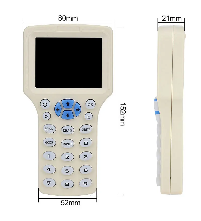 NFC Card Copier Duplicator 10-Frequency Programmer Card RFID Reader Writer for Electronic Components
