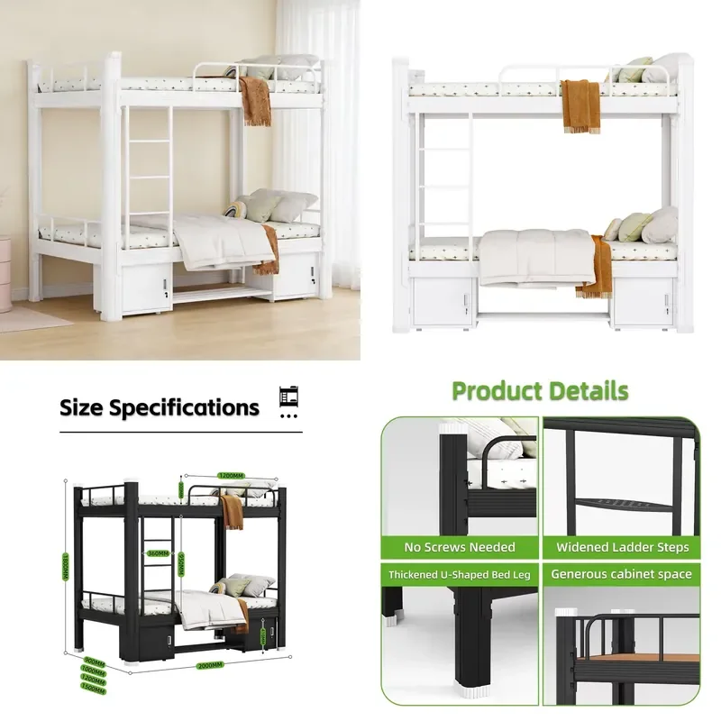for High quality carbon steel bunk beds with storage and stairs