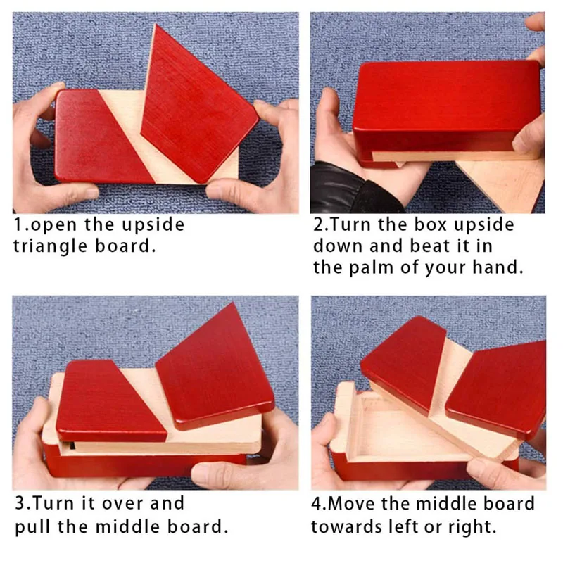 Impossible Puzzle Box for Adults & Teenagers Valentine's Day Surprise Gifts Wooden Brain Teaser Magic Secret Drawers IQ Toys view 6