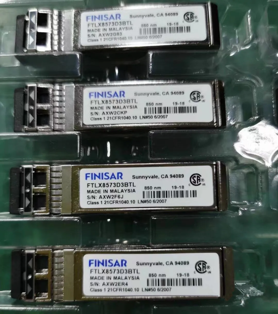 FINISAR 10GB SFP FTLX8573D3BTL SFP+ 10G 850NM 300M  Multimode Dual Fiber Transceiver Module/Finisar Fiber Optical Module