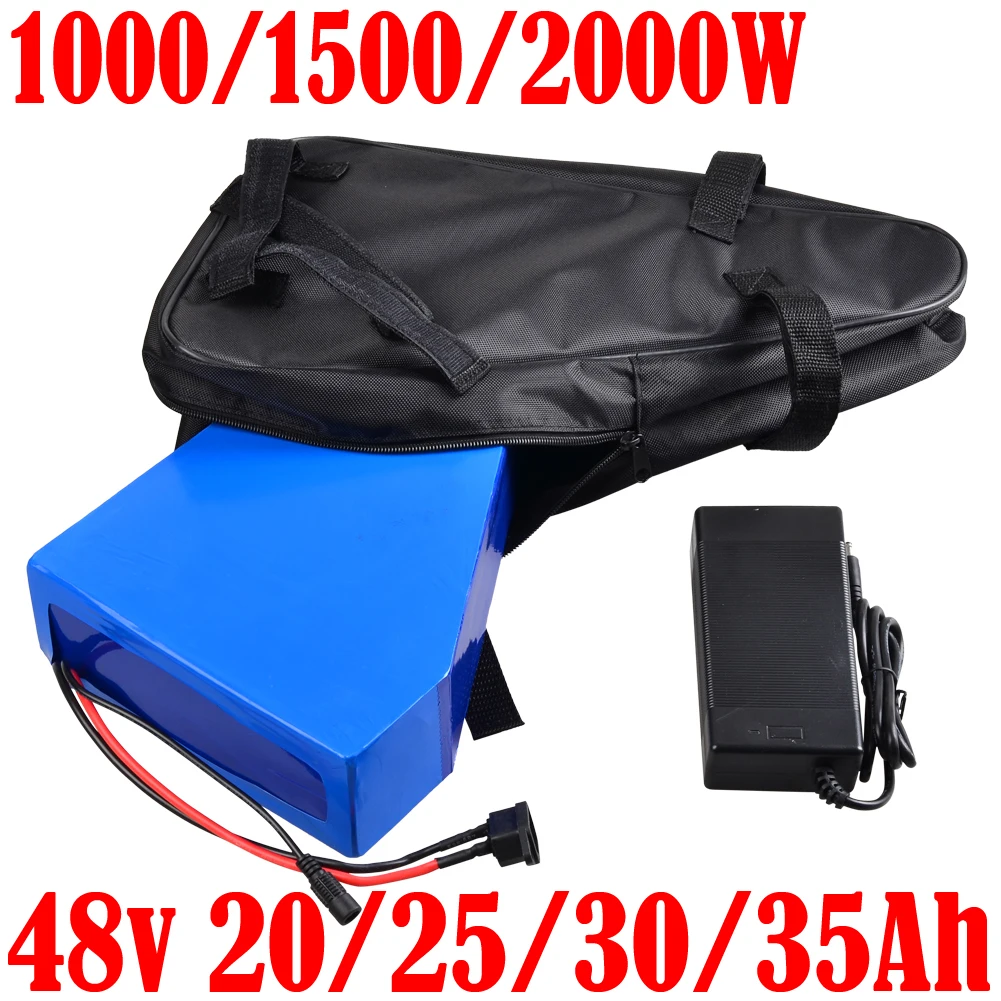 

18650 cell 48V eBike Battery 48V 35AH 30AH 25AH 20AH 18AH 15AH 13AH Lithium Battery For 1000W 1500W 2000W Electric Bike Scooter