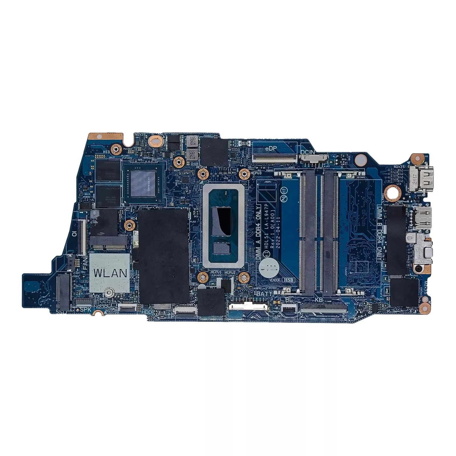 

0F1FDY For Inspiron 15 3520 Motherboard LA-L947P SRLFQ i5-1235U MX550 2GB