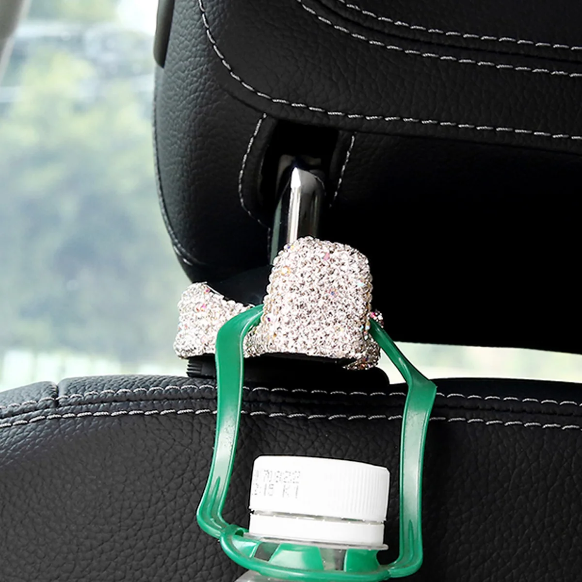 

2 шт., крючок для сумки на подголовник автомобиля со стразами, вращающийся крючок с бриллиантами на спинку сиденья, вешалки для хранения автомобильных принадлежностей