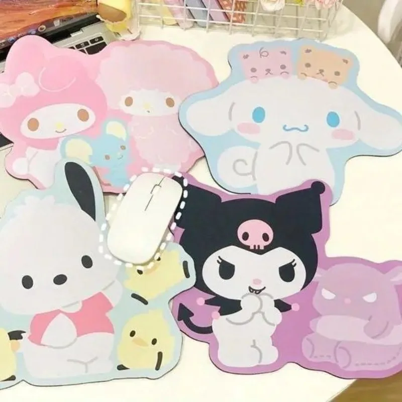 

Sweet Cinnamoroll Kuromi Anime Kawaii Sanrio Mouse Pad Cute Cartoon Leather Desktop Mat Lovely Ins Gifts Toys for Girls