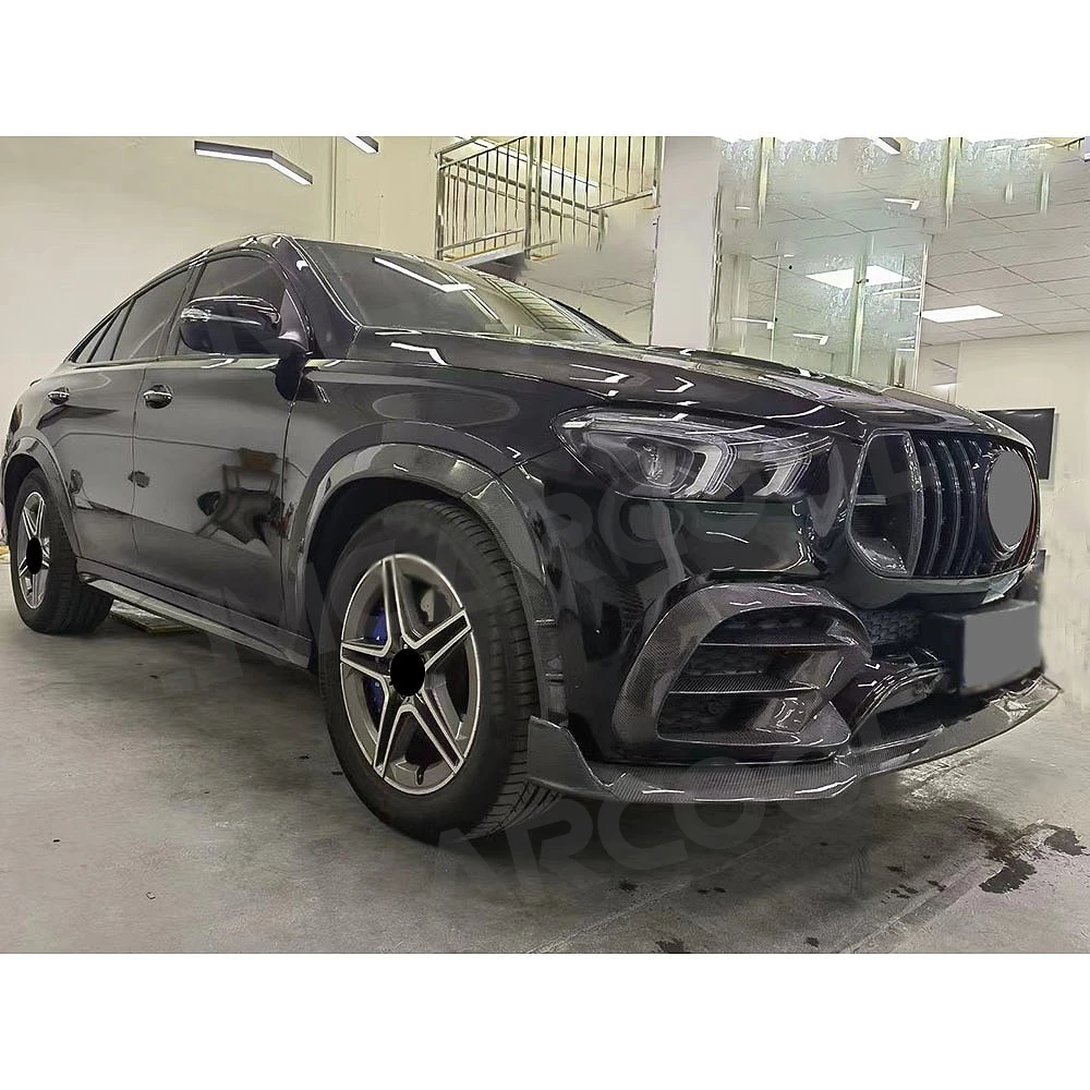 لبنز GLE الفئة C167 GLE كوبيه 2020 + عجلة السيارة قوس الجانب الحاجز مشاعل قطعة من نسيج غطاء الكسوة ألياف الكربون طقم الجسم الملحقات