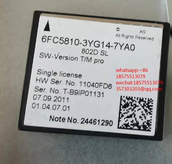 For 6FC5810-3YG14-7YA0 802D SL SW-Version T/M Pro CF Card 24461290 1 Piece