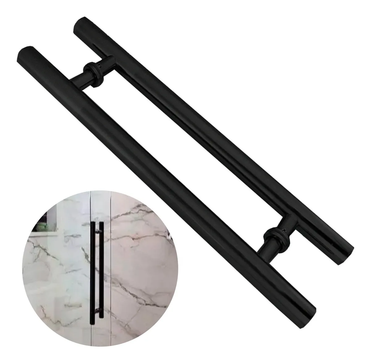 60cm Black 304 Round Pivotant Brinovar Door Handle