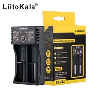 Liitokala Lii-202 18650 1.2V 3.7V 3.2V AA/AAA 26650 10440 16340 21700 20700 14500 18490 NiMH Lithium Battery Smart Charger