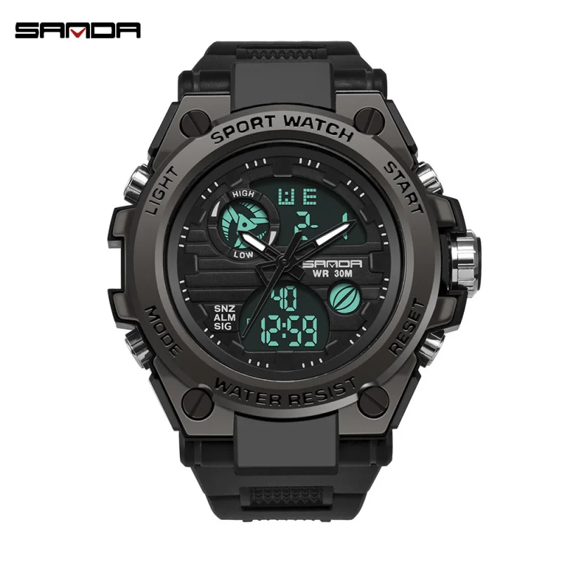 SANDA 739 G Style 2024 Men Digital Watch Wristwatch Clock Shock Military Sports Watches Waterproof Electronic Relogio Masculino