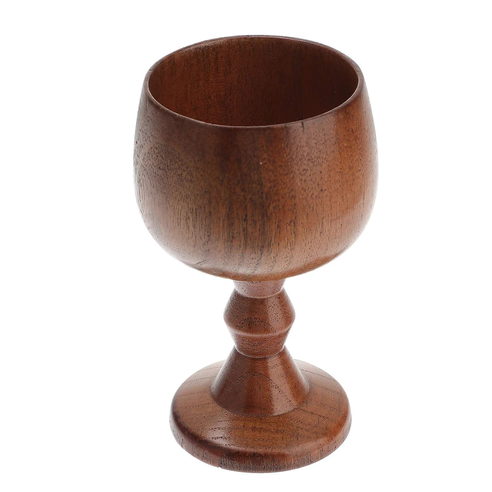 Coffee Mugs Goblet Unbreakable Glass Wooden Cup Brown Stem-cup Red Banquet