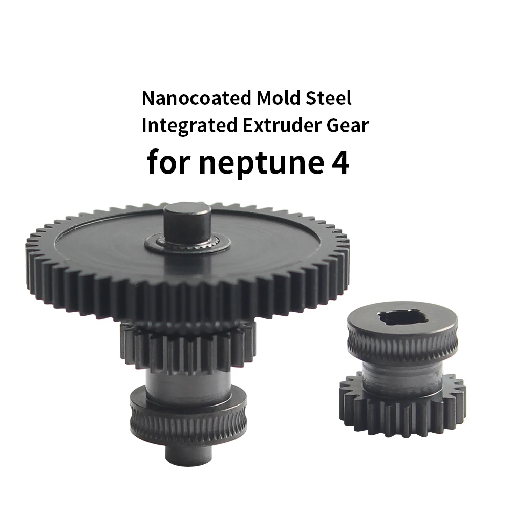 Gear for Neptune 4/Pro/Plus/Max Nanocoated Mold Steel Integrated Extrusion Head Gear Kit for Elegoo Extruder Gear 3D Printer