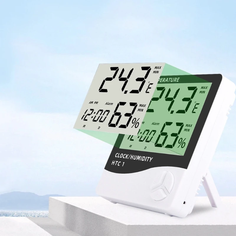 Wall Mounted Tabletop Indoor Digital Electronic Temperature Humidity Detector