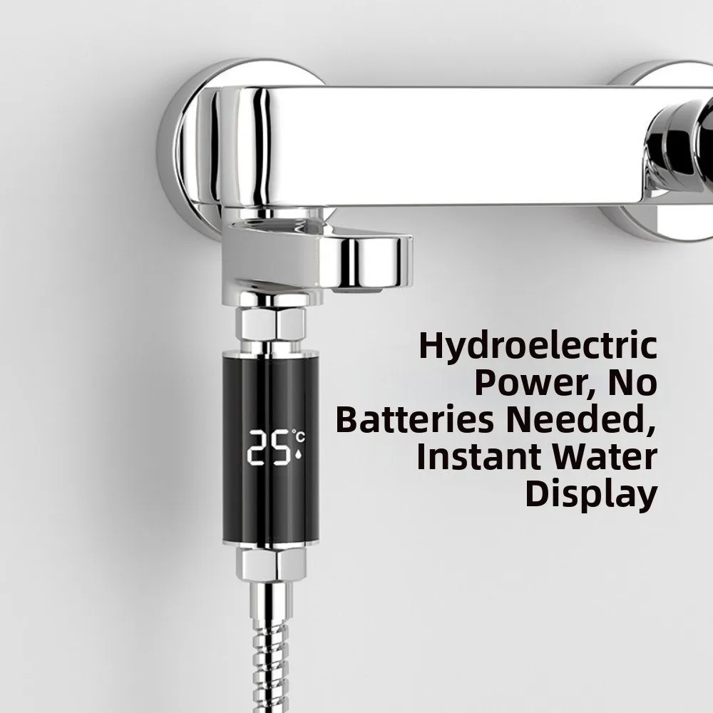 

Waterproof Shower Nozzle Thermometer LED Digital Display Accurate Measurement Faucet Thermometer Sustainable Energy