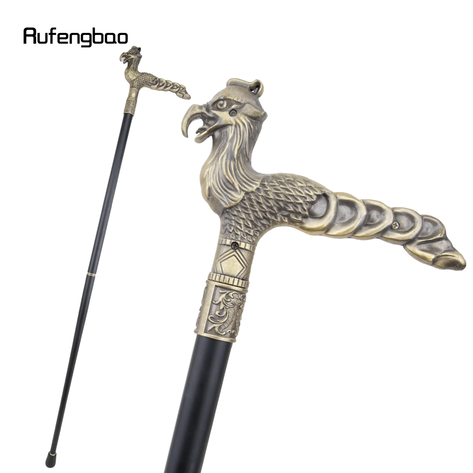 Copper Phoenix Long Tail Walking Cane  Decorative Stick Decorative Cane For Halloween  Cosplay And Parties, For Cosplay & Party