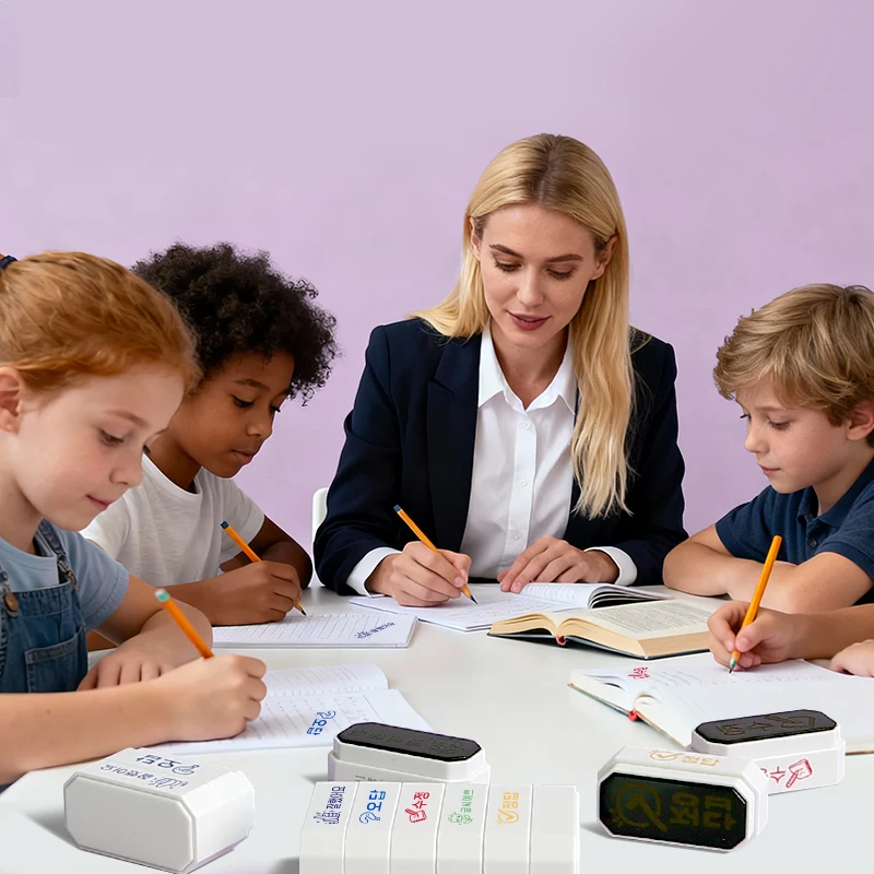 Ensemble de timbres d'apprentissage coréen à 5 couches, apprentissage de la motivation, encouragement, éducatif, tampons d'évaluation, cadeau pour enseignants coréens