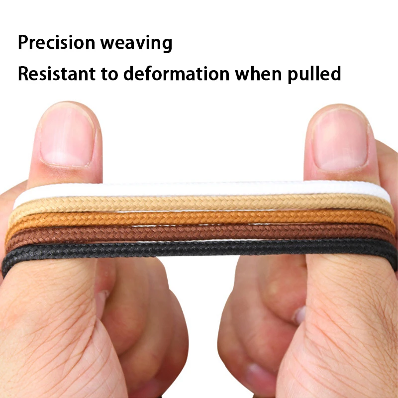 New Durable Unisex Outdoor Sports Laces Solid-Color Round Shoelaces High-quality Shoelace for Sneakers and Boots 1Pair/3Pair
