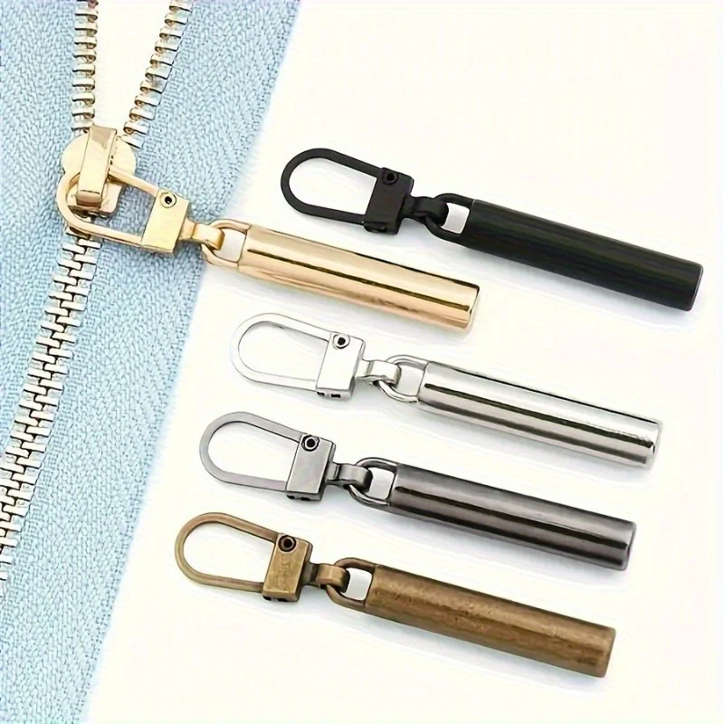 Tragbarer Metall-Reißverschluss-Schieber, DIY Handgemachtes Nähzubehör, Langlebig mit anderen Materialien für Taschen und Kleidung
