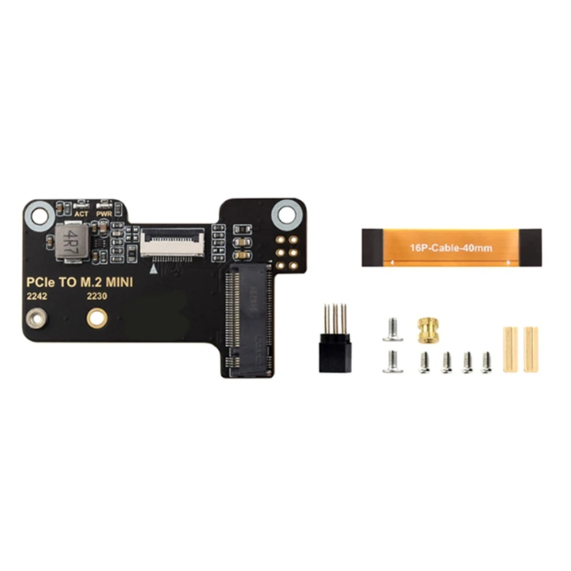 

Adapter Board For Raspberry Pi5 Pcie To M.2 MINI Support Nvme Protocol M.2 Interface Hard Drives