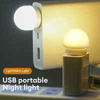 USB Night Light Mini LED Night Light USB Plug Lamp Power Bank Charging USB Book Lights Small Square Reading Eye Protection Lamps