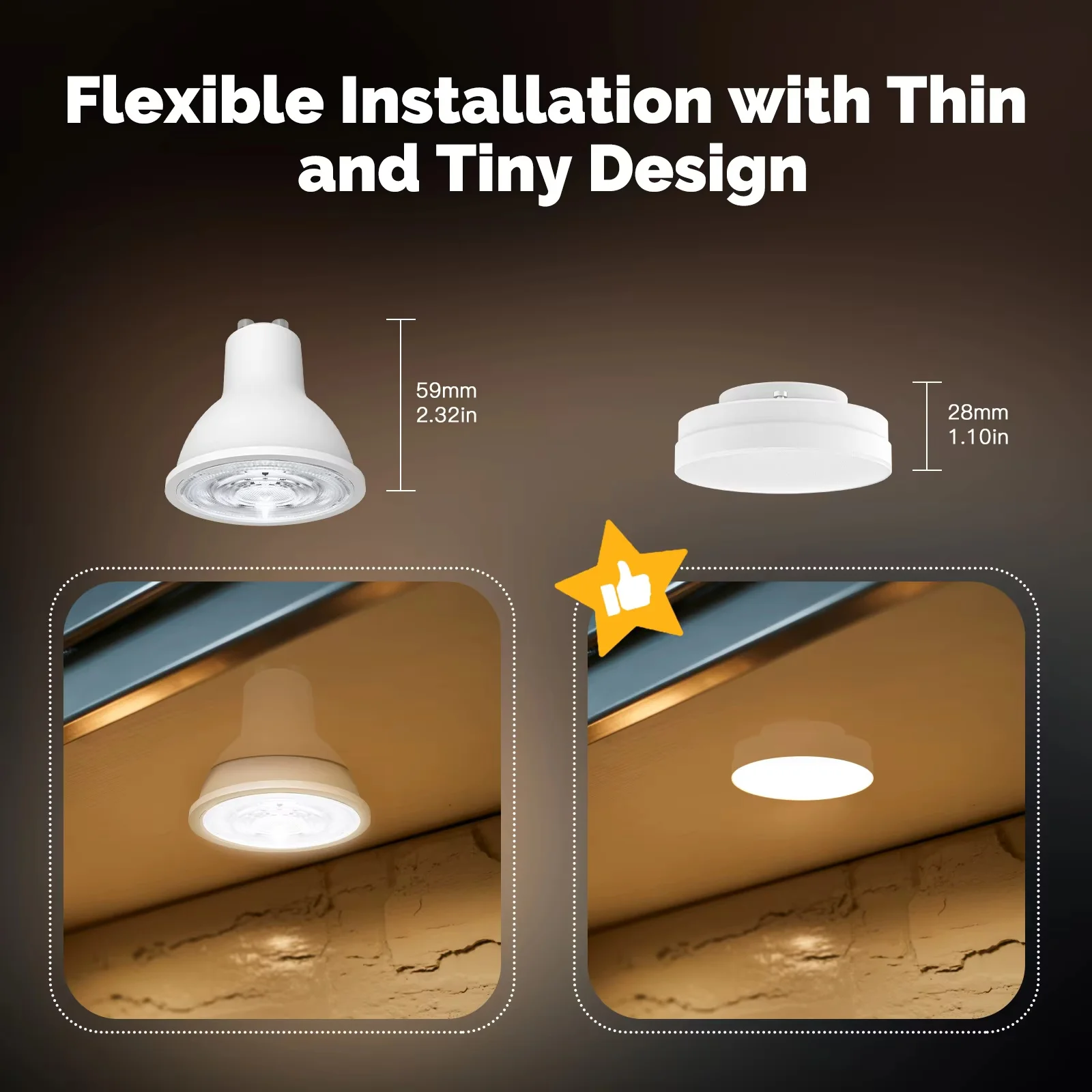 MOES Tuya ZigBee Smart LED GX53 Lamp Color Changing Dimmable Light Bulb Music Sync Restaurant Cabinet Work With Alexa GoogleHome