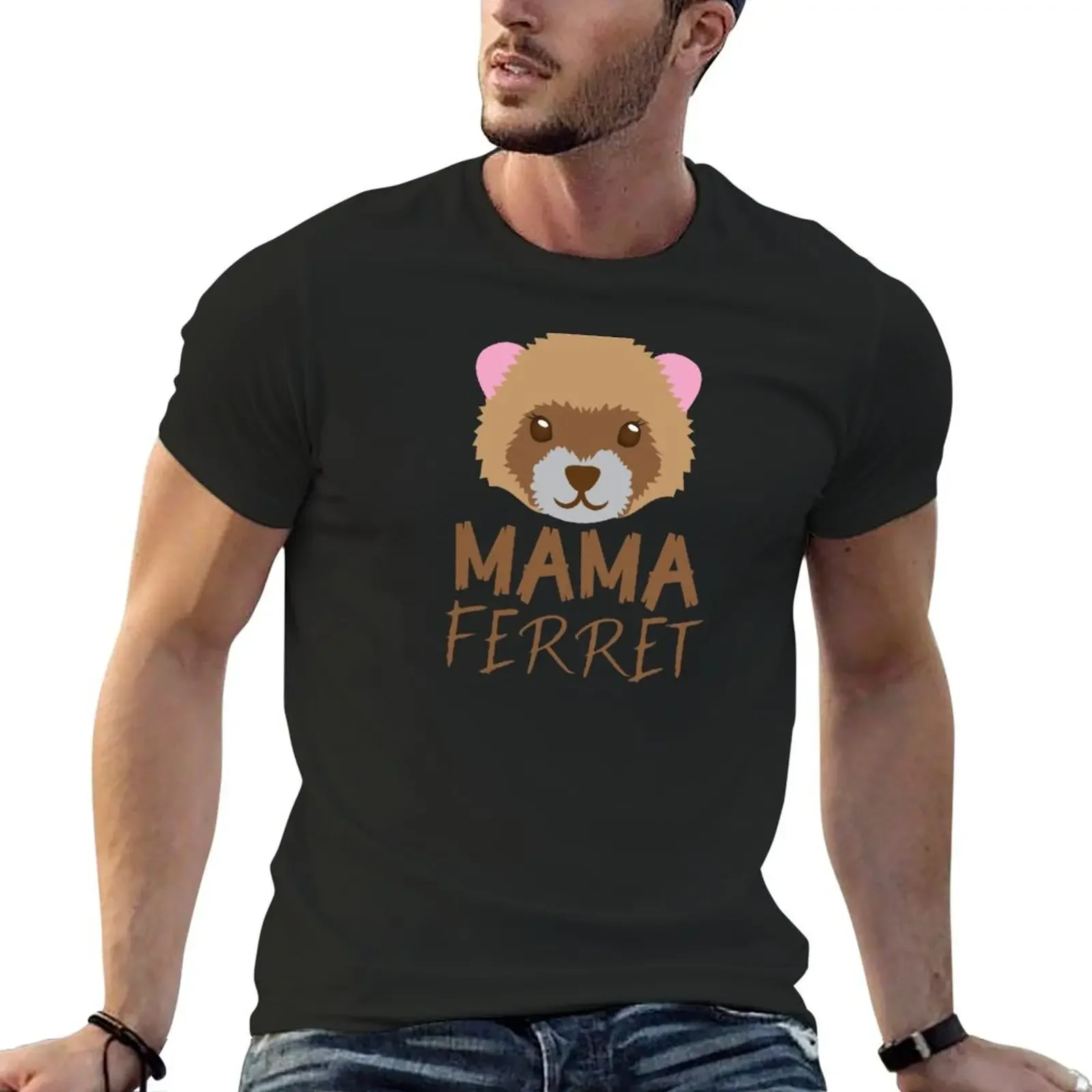 MAMA FERRET (with matching Papa Ferret and Baby Ferret) T-Shirt kawaii clothes custom t shirt mens t shirts top quality