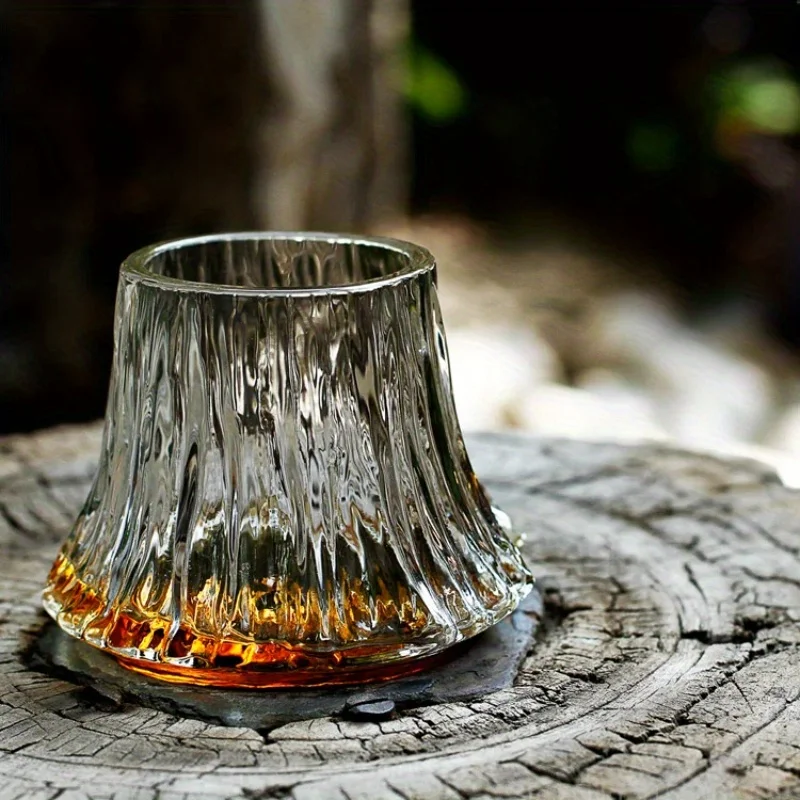 

Stylish Fuji Mountain Glass Coffee Mug High Design Aesthetic Water Cup for Home Office Use