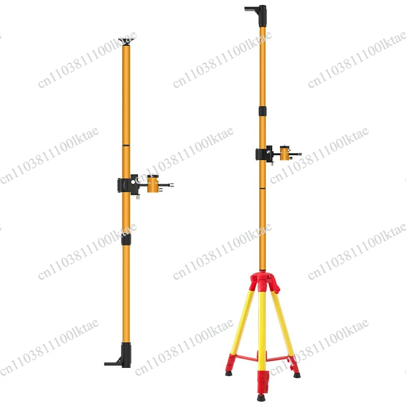5.5M/5.8 M Laser Level Extend Bracket Aluminum Alloy Fast Lifting Telescoping Ceiling Pole Support Stand for Laser Leveling