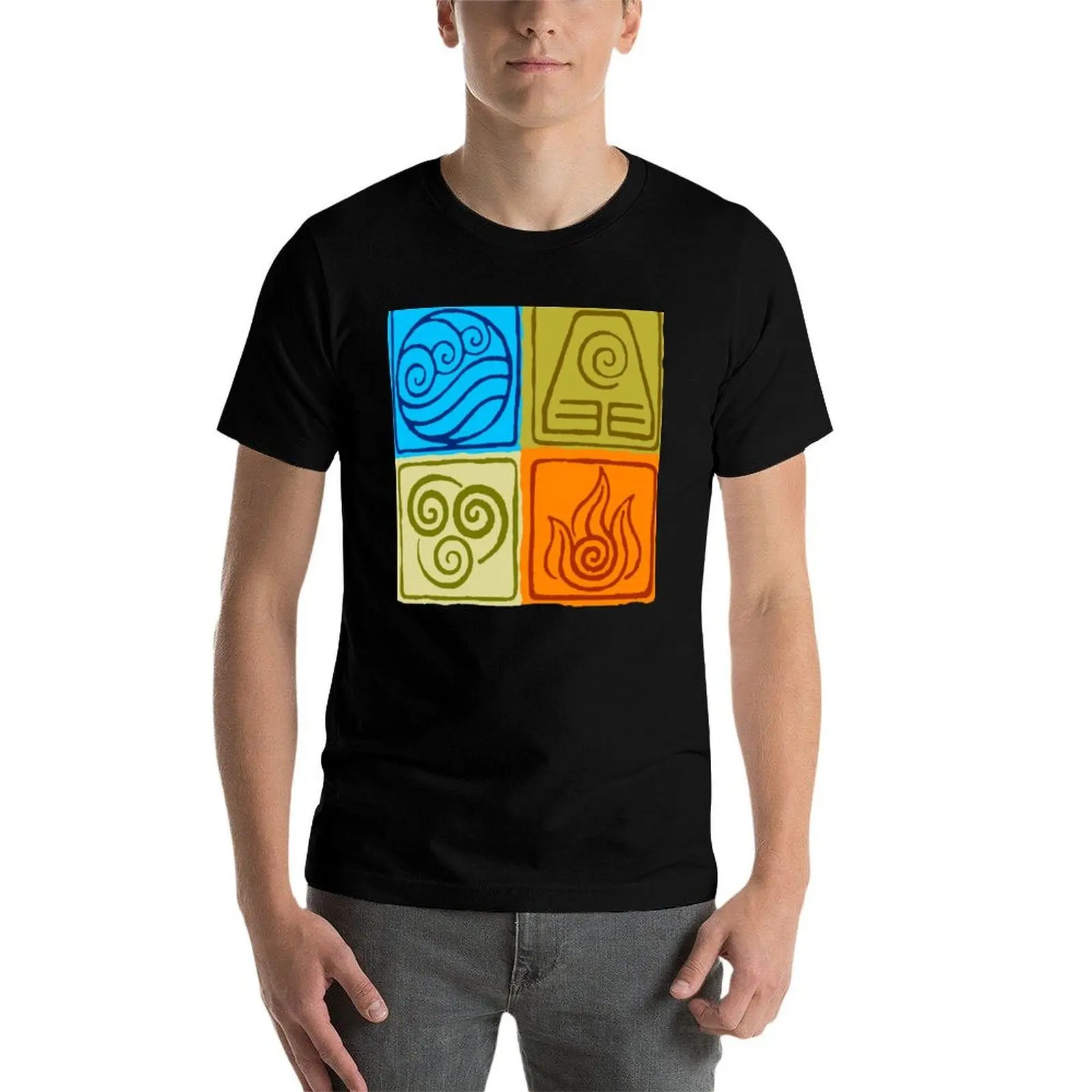 

The Four Elements - Avatar: The Last Airbender T-Shirt cotton t shirt man cotton t shirts high quality T-Shirt