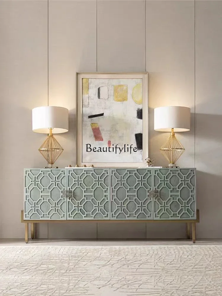 

Light luxury American modern simple shoe cabinet decoration Nordic living room high-end TV cabinet storage designer fashion