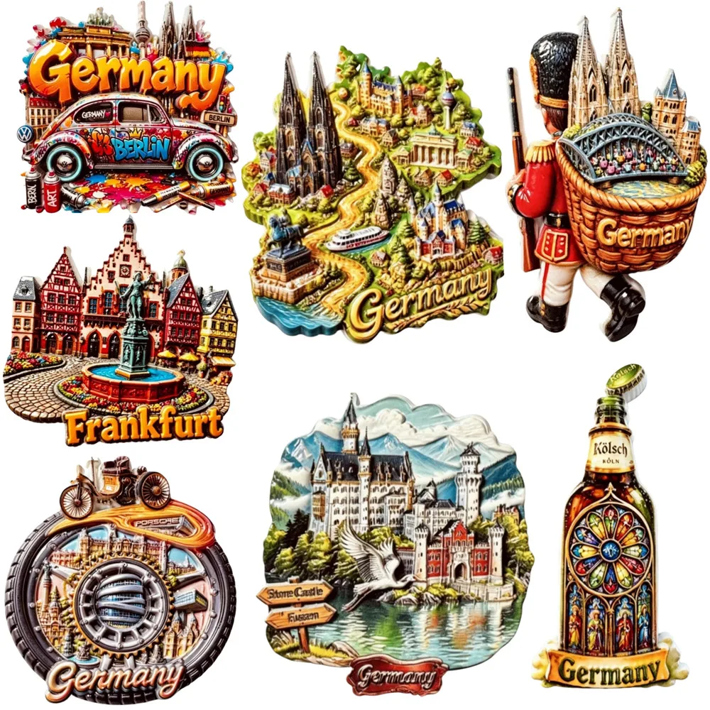 Europe  Germany  3D Fridge Magnets Tourism Souvenir Refrigerator Magnets Sticker