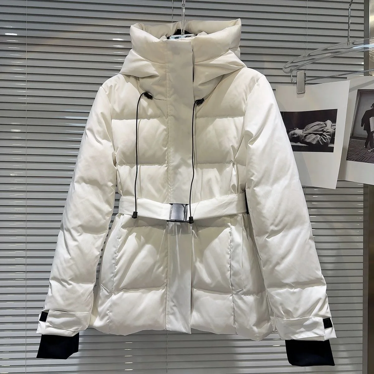 Winter 3-14 baby girls Elastic Waist Hood down cotton jacket teen kids warm overall junior Parkas Outerwear child coat clothes