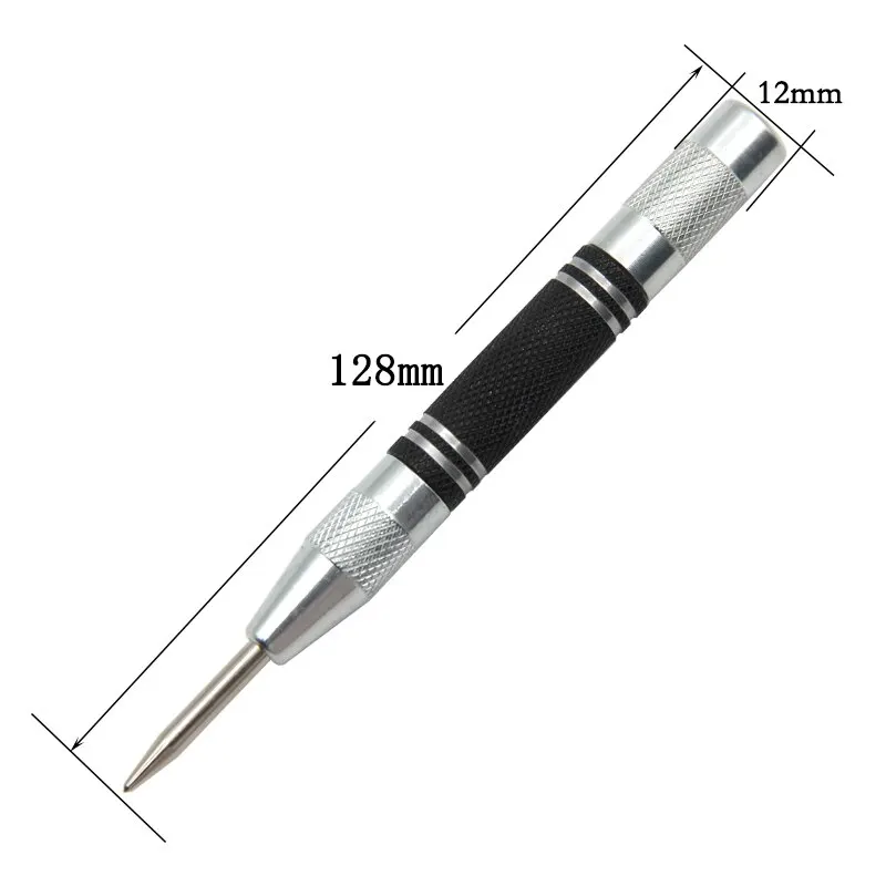 1PC Spring Type Automatic Center Punch Locator 128mm/155mm Glass Striker Window Breaker Punch Tool for DIY Crafts And Home Repai