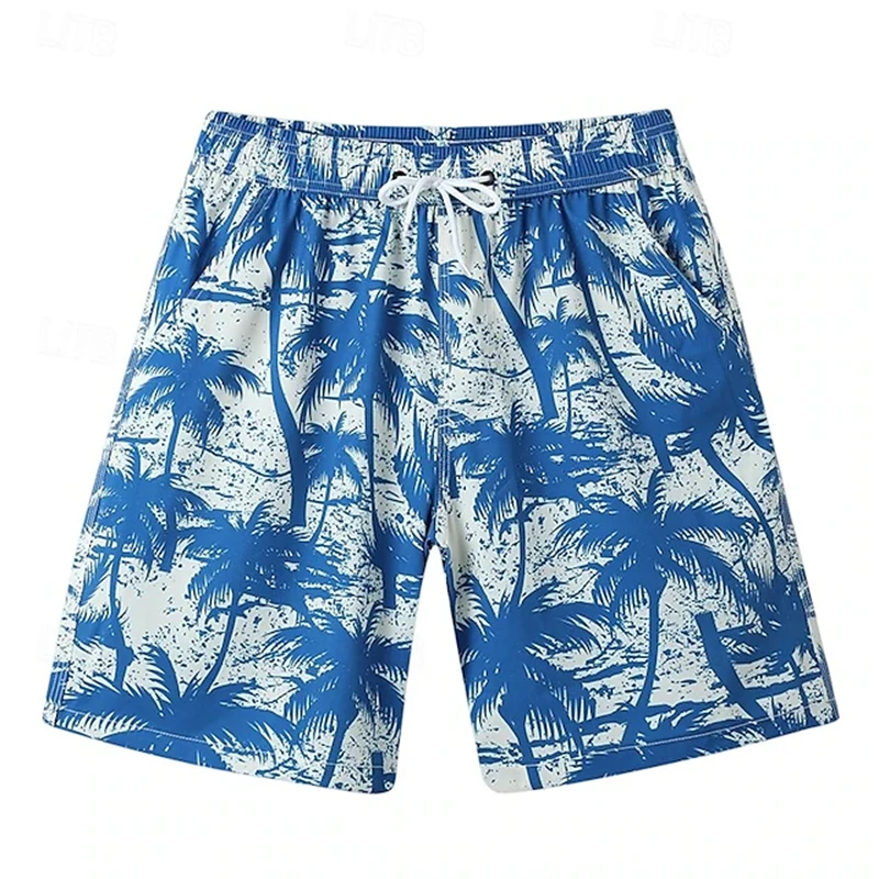 

Новые свободные мужские пляжные шорты с 3D принтом, мужские удобные плавки большого размера, быстросохнущие пляжные брюки для отдыха и отдыха