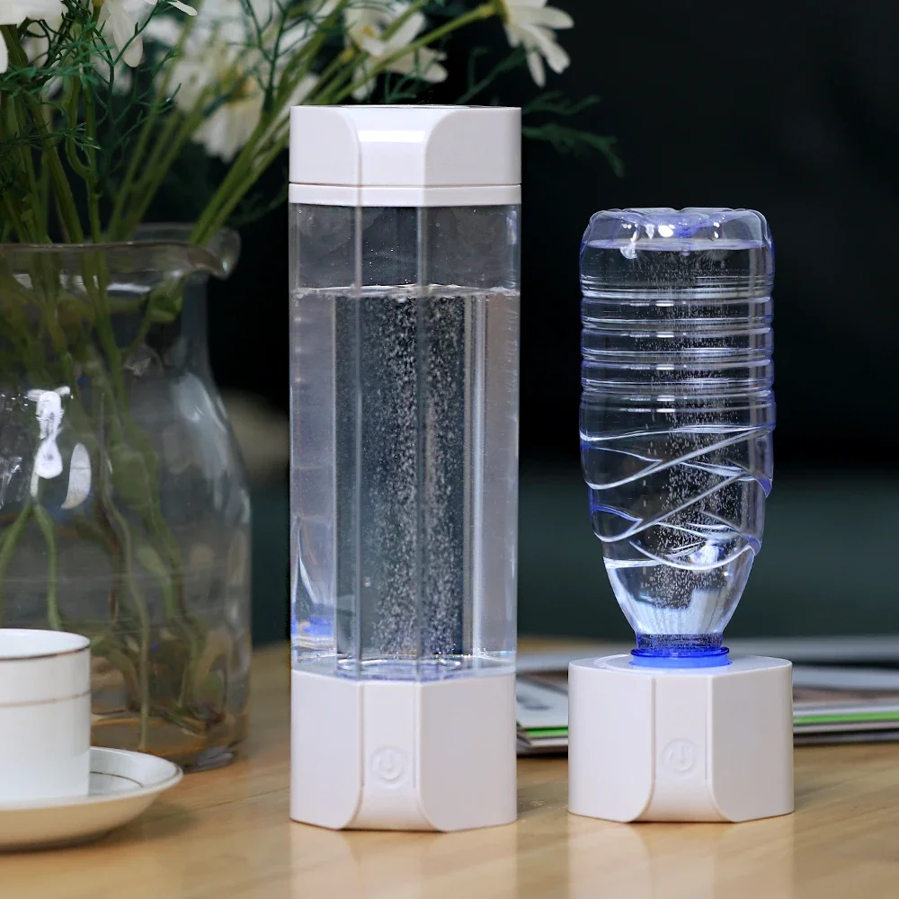 Transparent Bottle Portable Hydrogen Water Bottle with Hydrogen Gas Inhaler Hydrogen Drinking Water