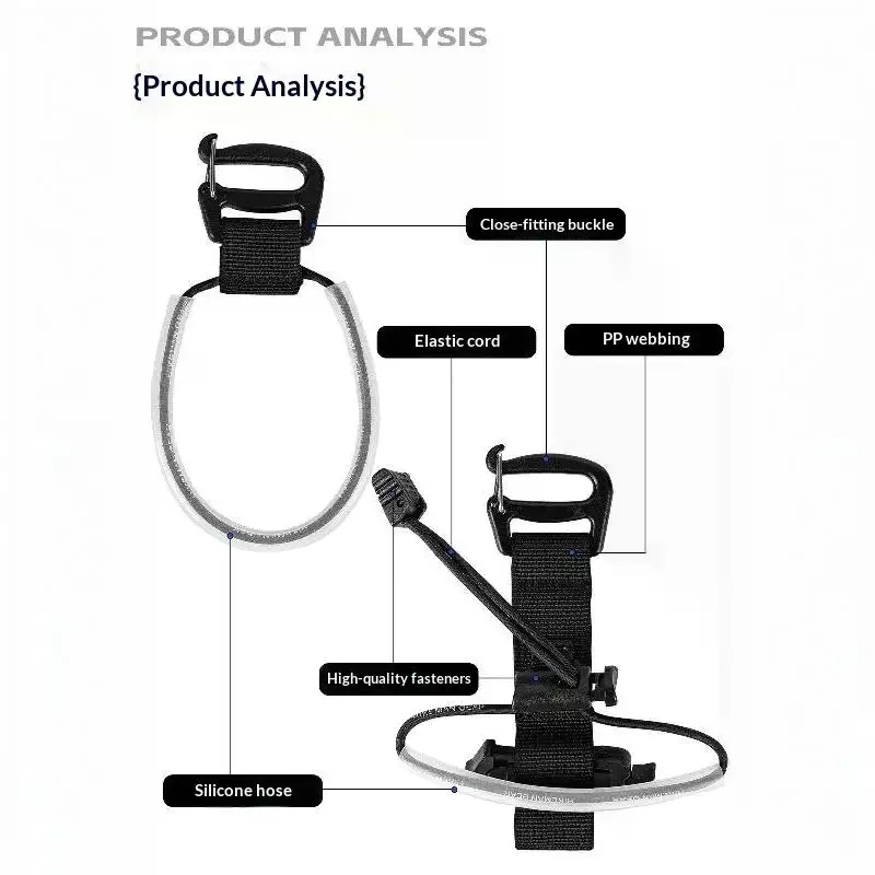 Trekking Pole Carrier No Disassembly Trekking Pole Fixing Strap Backpack Trekking Pole Holder Outdoor Hiking Accessory