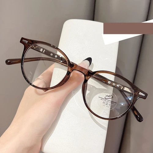 Imagen 2 del producto CLLOIO, nuevas gafas graduadas fotocromáticas con bloqueo de luz azul y montura redonda pequeña, gafas personalizadas para lectura de miopía para hombres y mujeres