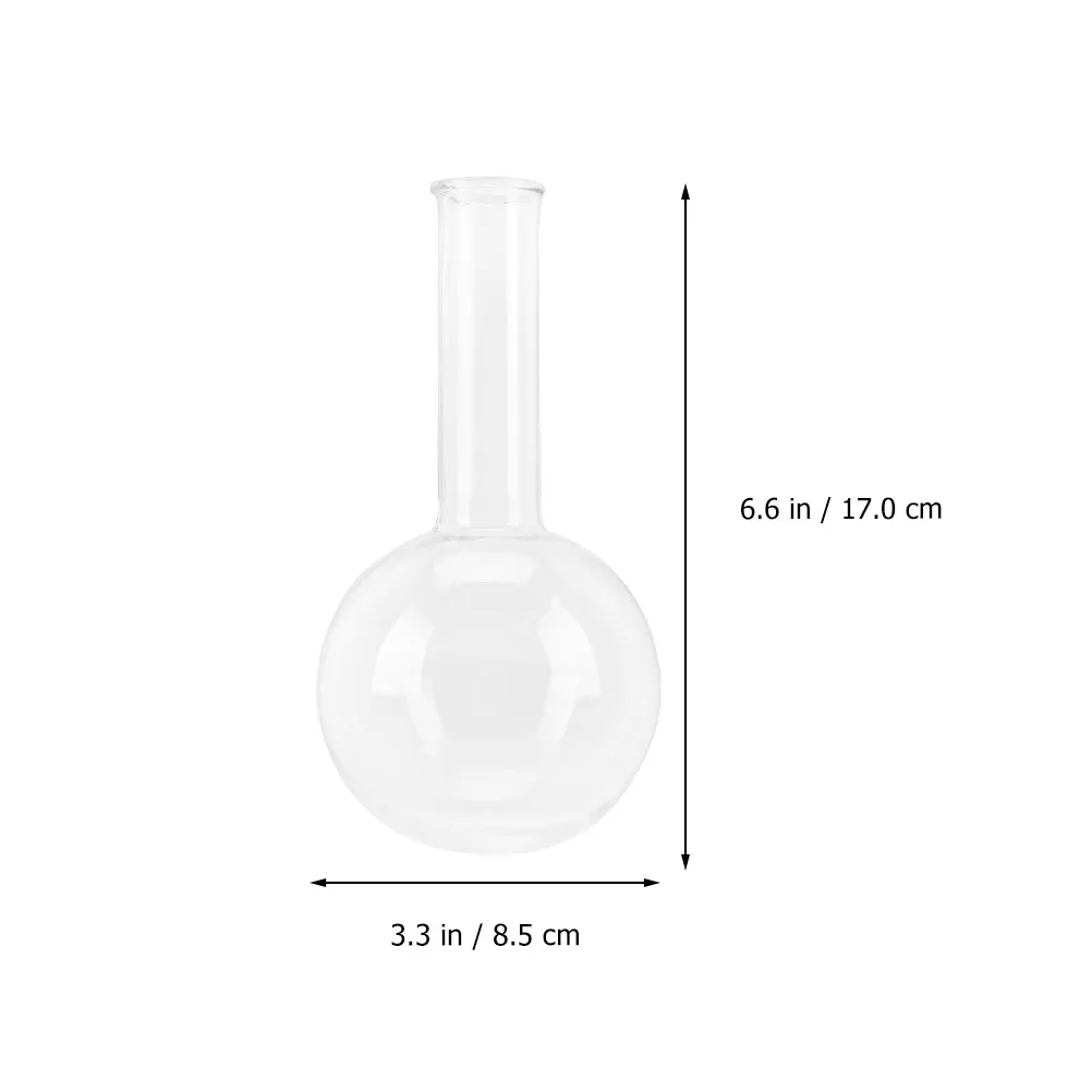 3Pcs Glass Round Bottom Flask Set Boiling Flask Transparent Body for Easy Liquid Observation Chemistry Lab Research Education